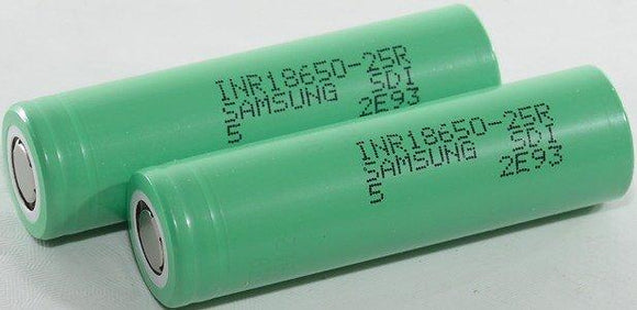 Samsung INR18650-25R 2500mAh Battery - Flat Top Batteries Batteries Voodoo Vapes 